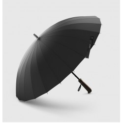 Hot Koop Merk Regen Paraplu Mannen Kwaliteit 24 k Sterke Winddicht Glasvezel Frame Houten Lange SteeOutdoor & Kamperen