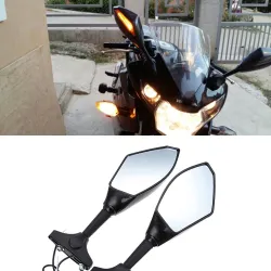 Evomosa Motorfiets Achteruitkijkspiegel Spiegels LED Turn Signals Verlichting voor Hyosung GT125R GTSpiegels