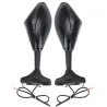 Evomosa Motorfiets Achteruitkijkspiegel Spiegels LED Turn Signals Verlichting voor Hyosung GT125R GTSpiegels