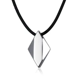 Vnox Punk mannen Choker Ketting Pure Wolfraamcarbide Ruit Kettingen Gratis Zwarte Ketting 46 cmKettingen