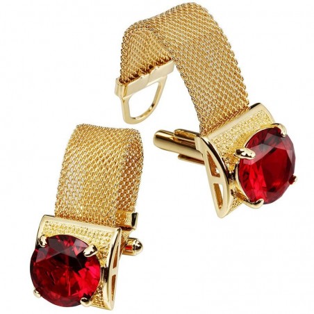 Luxury gold cufflinks with crystalManchetknopen