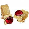Luxury gold cufflinks with crystalManchetknopen