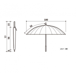 Hot Koop Merk Regen Paraplu Mannen Kwaliteit 24 k Sterke Winddicht Glasvezel Frame Houten Lange SteeOutdoor & Kamperen