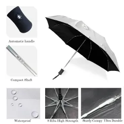 Fully automatic umbrella with 3D floral print - UV protectionOutdoor & Kamperen