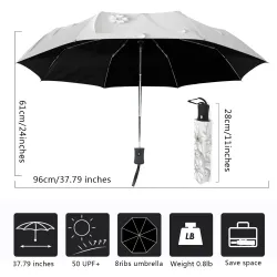 Fully automatic umbrella with 3D floral print - UV protectionOutdoor & Kamperen