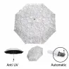 Fully automatic umbrella with 3D floral print - UV protectionOutdoor & Camping
