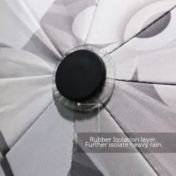 Fully automatic umbrella with 3D floral print - UV protectionOutdoor & Kamperen