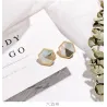 Cute geometric acrylic stitch small stud earringsOorbellen