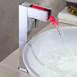 Bathroom chrome finish waterfallKranen