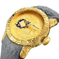 Luxury waterproof watch with dragon sculptureHorloges