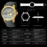 Luxury waterproof quartz watch with dragon sculptureHorloges