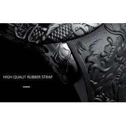 Luxury waterproof quartz watch with dragon sculptureHorloges
