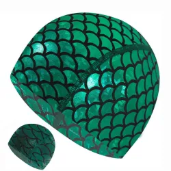 Nylon badmuts met zeemeerminpatroon - unisexZwemmen