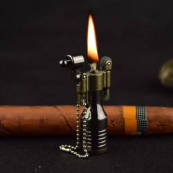 Retro mini metal lighter with keychain - refillableLighters