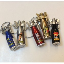 Retro mini metalen aansteker met sleutelhanger - navulbaarAanstekers