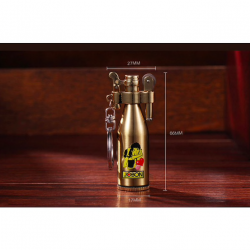 Retro mini metal lighter with keychain - refillableLighters