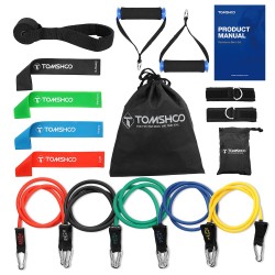 Yoga & fitness resistance bands - 17 pieces set with bagEquipment