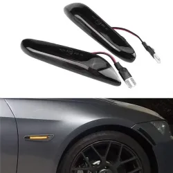 Smoke 16 LED - side marker light - turn signal indicators for BMW E90 E91 E92 E39 E60 E46 E83 E53 E36 - 2 pcsLampen & verlich...