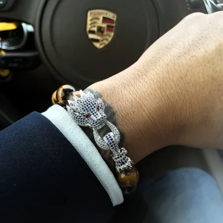 Crystal dragon - bracelet with beads stoneArmbanden