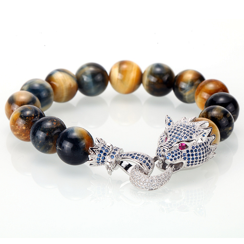 Crystal dragon - bracelet with beads stoneArmbanden