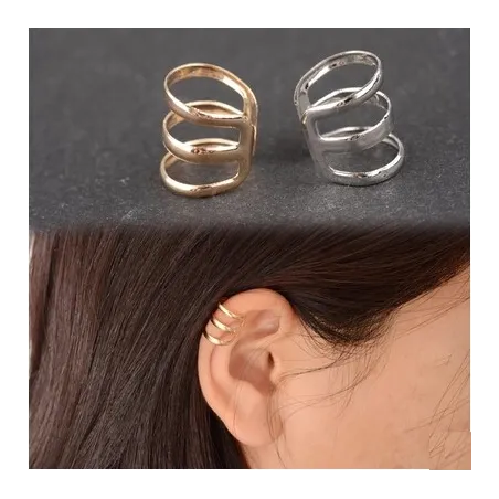 Gold & silver ear clip - 1 pieceOorbellen