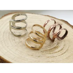 Gold & silver ear clip - 1 pieceOorbellen