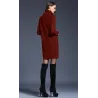 Long knitted sweater with turtleneck - winter dressPlus
