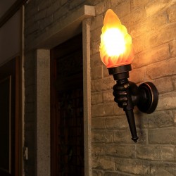 Retro hand with torch - wall lampWall lights