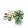 Green crystal watermelon - keychainSleutelhangers