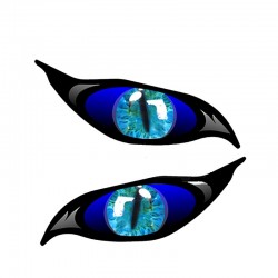 3D zombie eyes - vinyl car sticker 13 * 5cmStickers