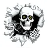 Car sticker with skull 15.9 * 15cmStickers