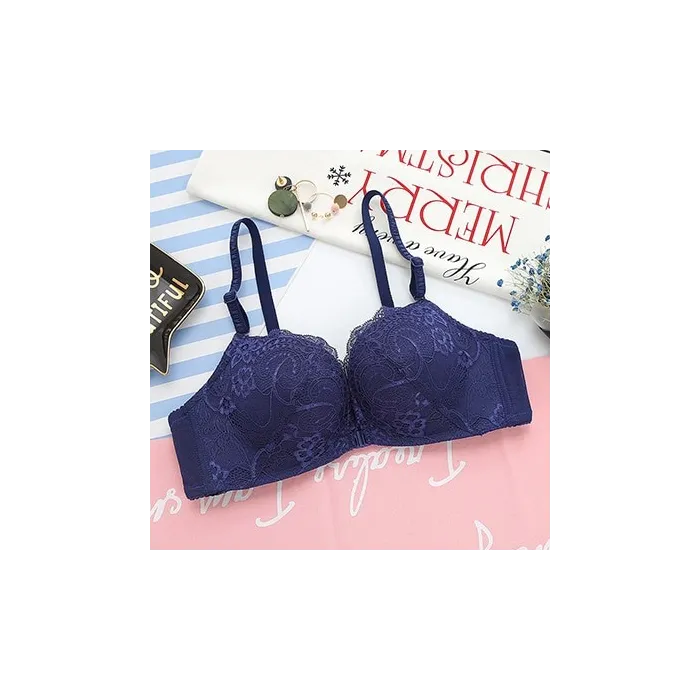 Floral bra - front closure - push up - wirelessLingerie