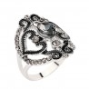 Carving pattern - hollow ring with crystalsRingen
