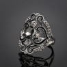 Carving pattern - hollow ring with crystalsRingen