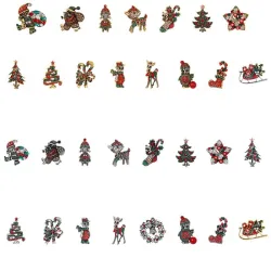 Christmas crystal broochesBroches