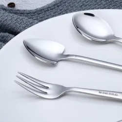 Schop- en moersleutelvorm - theelepel & vork voor thee - koffie en dessertsBestek