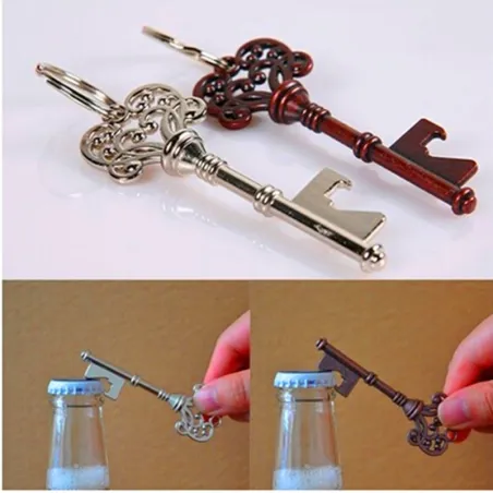 Key shaped bottle opener with keyringBar supply
