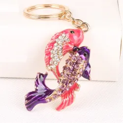 Crystal couple fish - keychainSleutelhangers