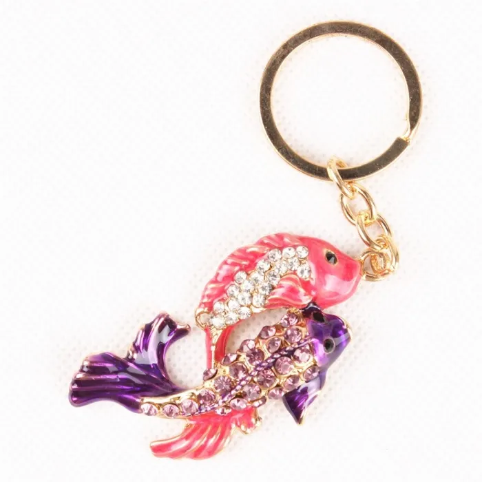 Crystal couple fish - keychainSleutelhangers