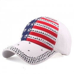 Baseball cap with USA flag & metal spikes - unisexHats & Caps