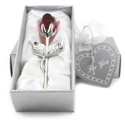 Crystal rose with metal rodKerstmis