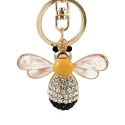 Crystal crocodile & starfish & bee - keychainSleutelhangers