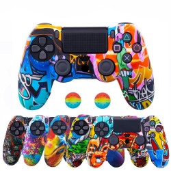 Playstation Dual Shock PS4 Pro Slim - protective skin for controller & 2 thumb stick grips capsAccessories