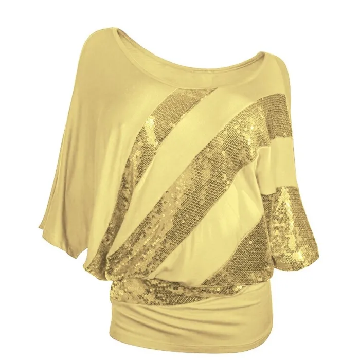 Shiny sequin shirt - short sleeve topBlouses & overhemden