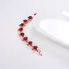 Gold & silver bracelet with red rosesArmbanden