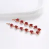 Gold & silver bracelet with red rosesArmbanden