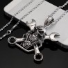 Stainless steel wrench & skull - punk style necklaceNecklaces
