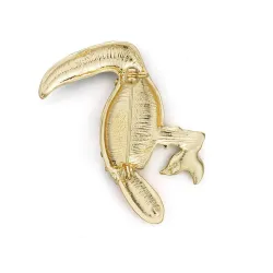 Elegant brooch with crystal toucan birdBroches