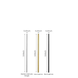 Reusable - stainless steel drinking straws - set with bagBar producten