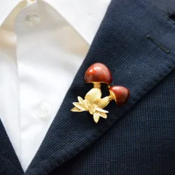 Rood email - paddestoel - brocheBroches
